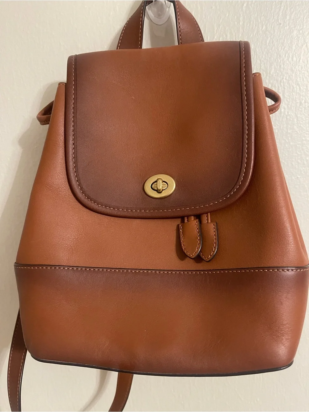 Coach Brown Leather Mini Backpack